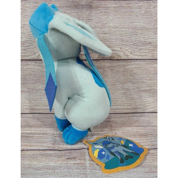 Pokémon Plush Glaceon Stuffed Animal Light Blue Japan Only Tag 8" New - Picture 2 of 5